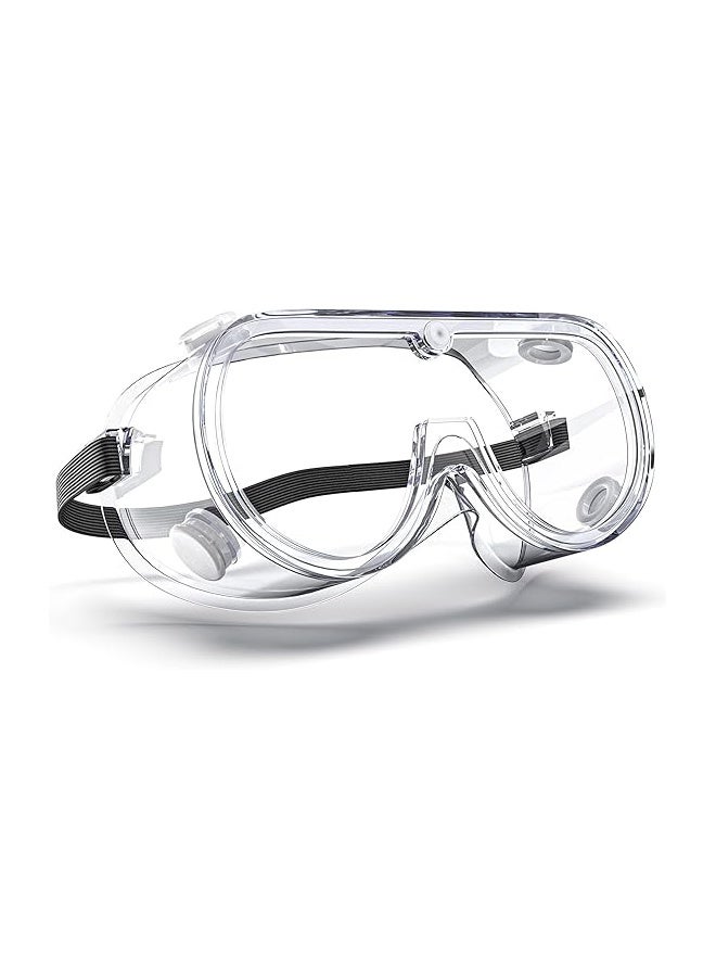 YJ Anti-Fog Protective Safety Goggles Clear Lens Wide-Vision Adjustable Chemical Splash Eye Protection Soft Lightweight Eyewear - Image 1